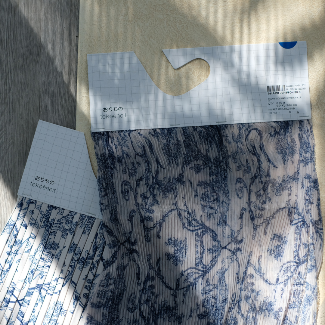 Chiffon Silk | Pleat Lidi/Jungle Pasley