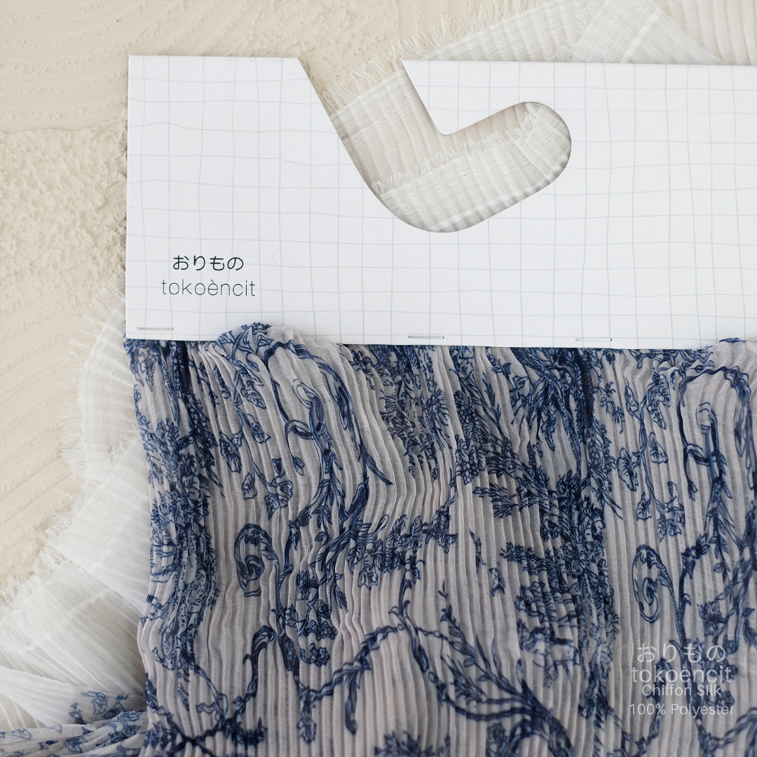 Chiffon Silk | Pleat Lidi/Jungle Pasley