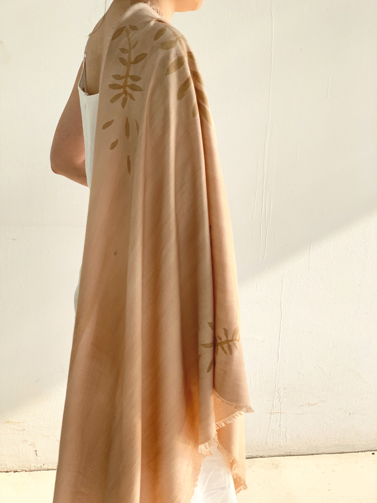 Eco Print Pashmina (180x75) | in Lyco Linen
