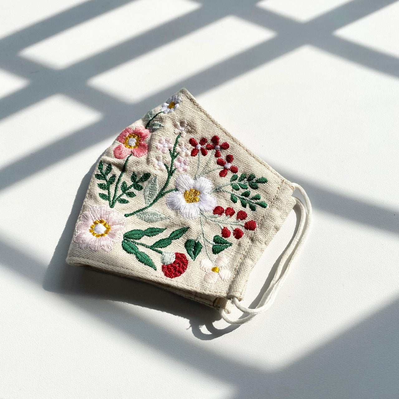 Linen Mask | Vintage Florist Embroidery
