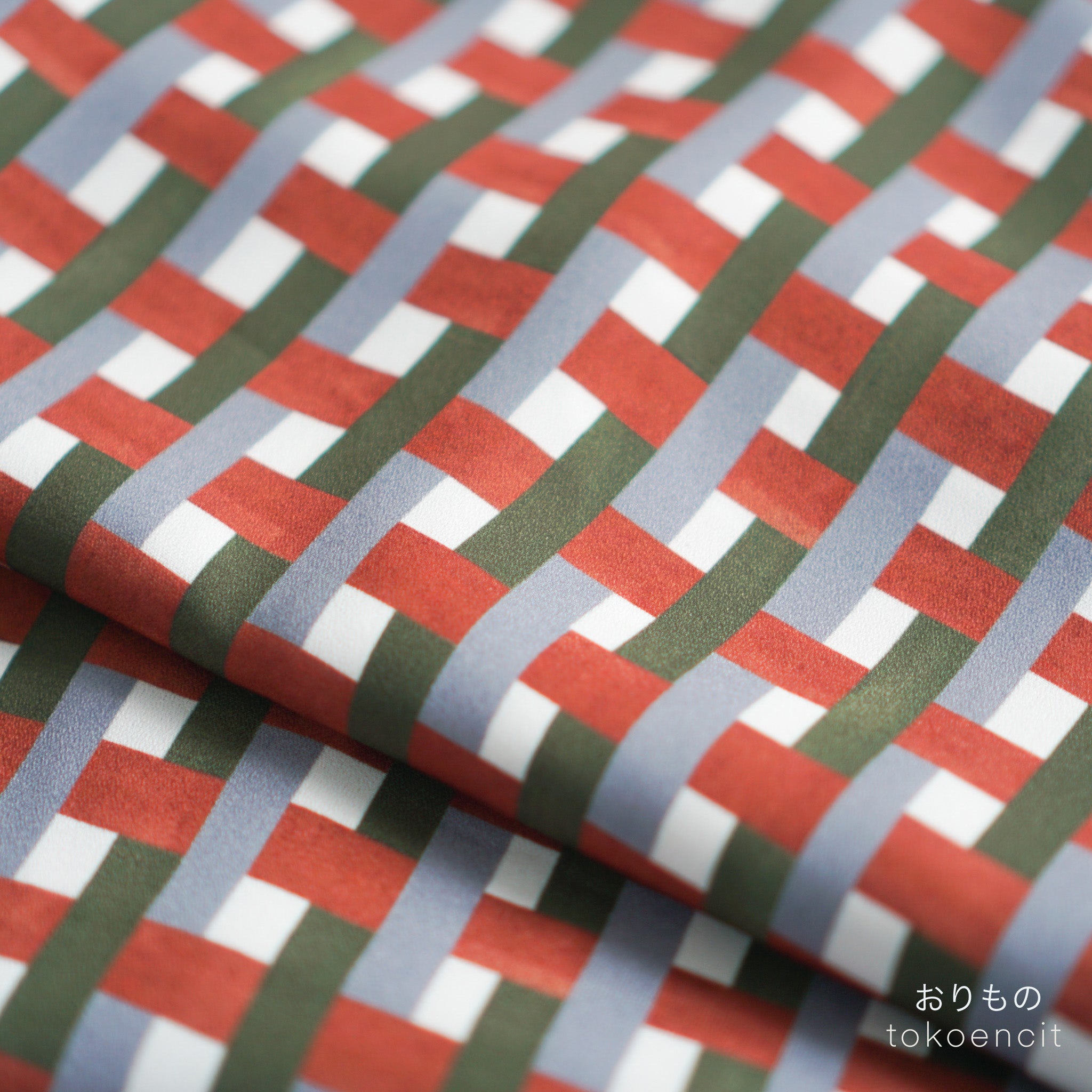 Poly Crepe | Three color Check R1