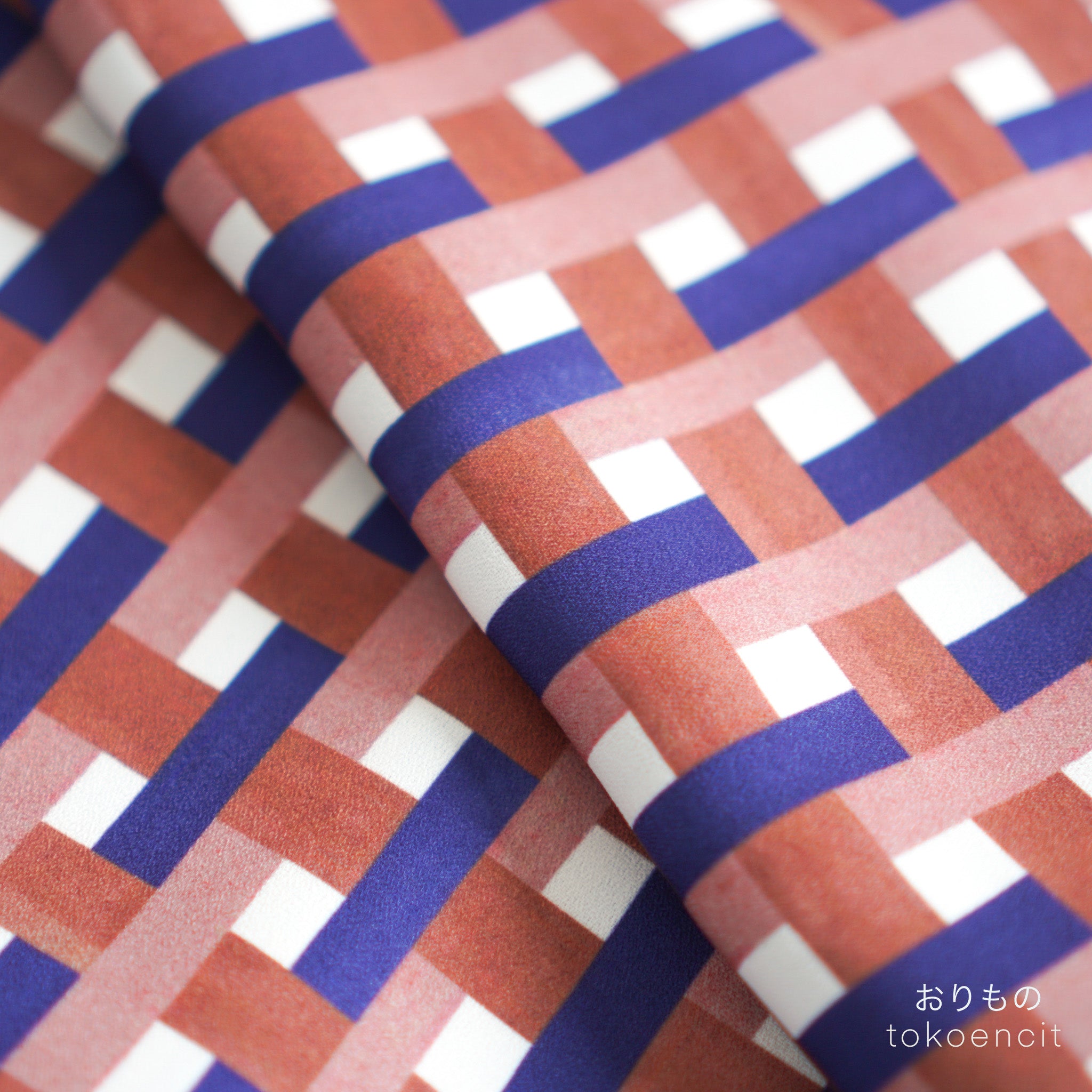Poly Crepe | Three color Check R1