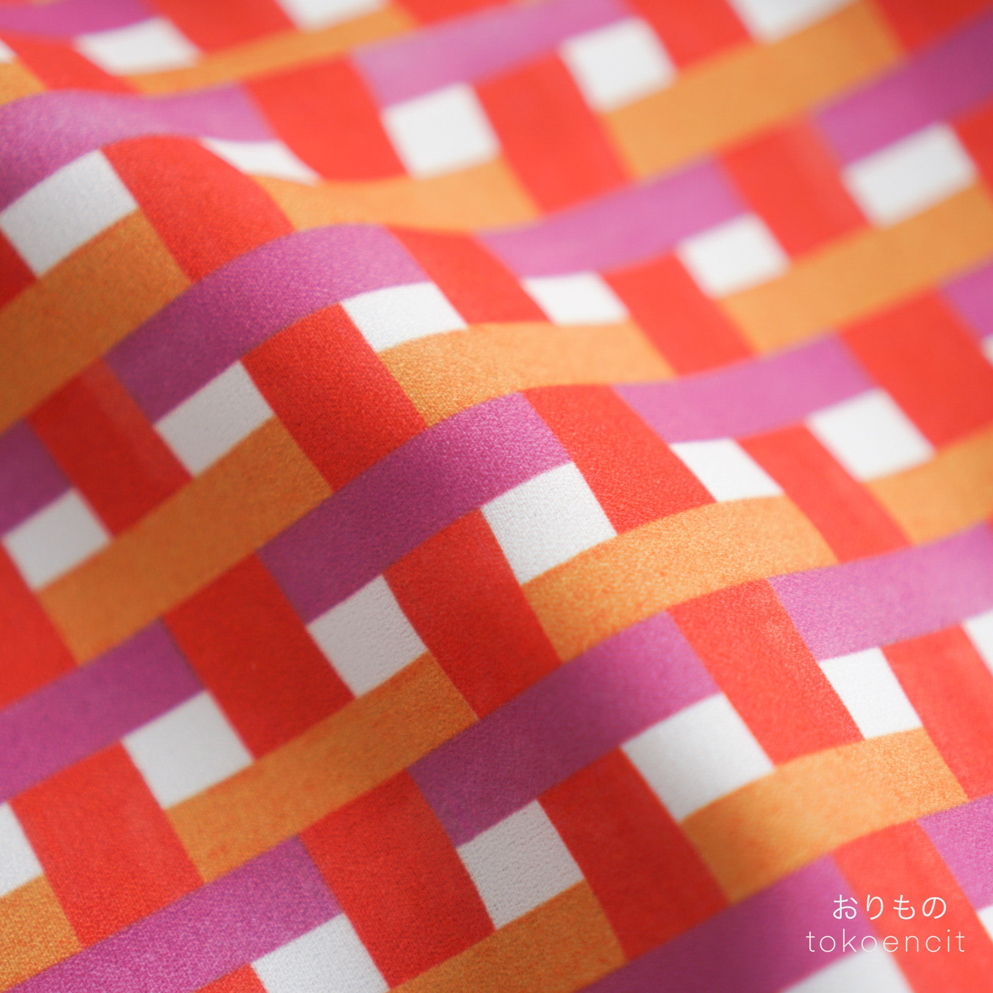 Poly Crepe | Three color Check R1