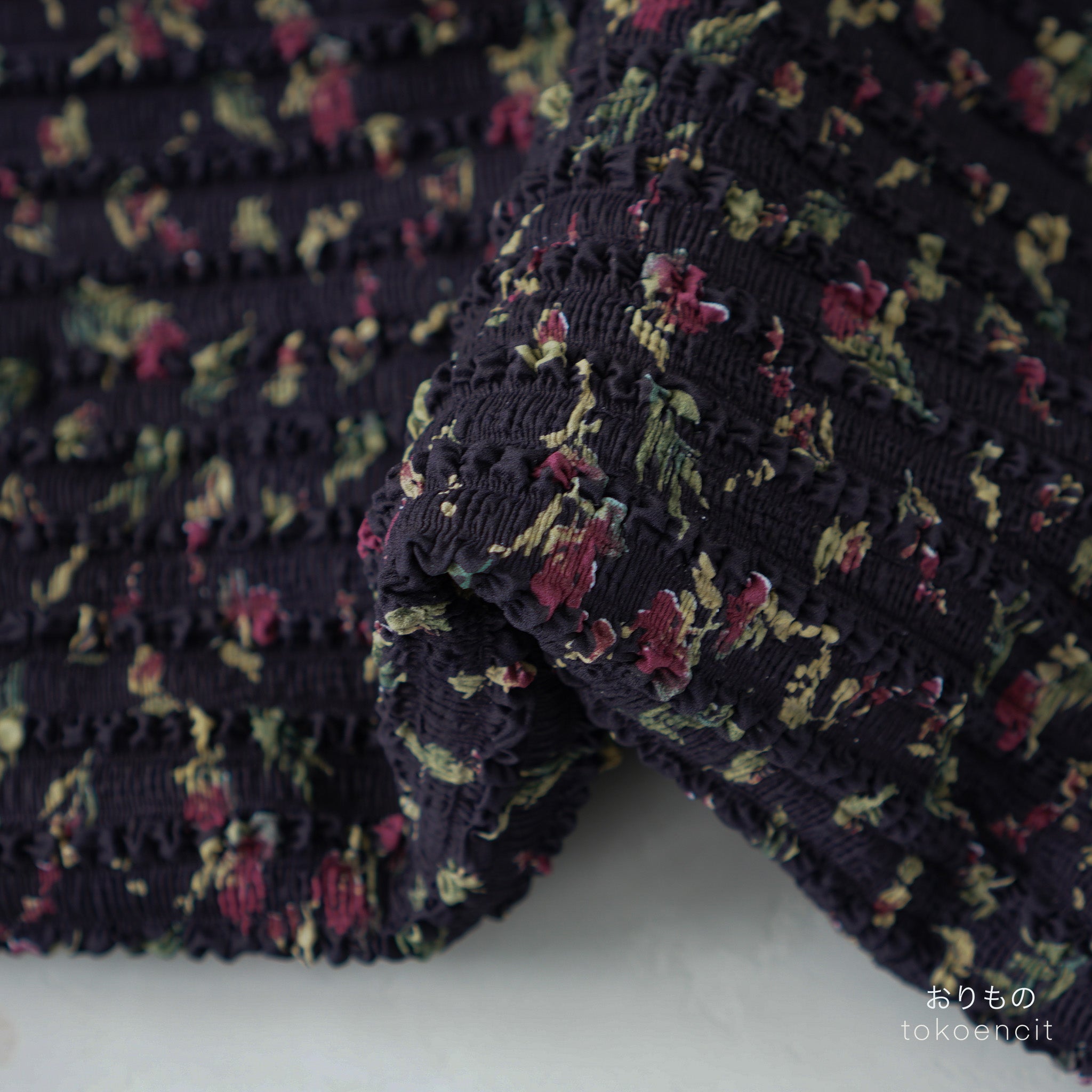 Poly Crepe | Bunga Water Effect Popcorn Pleat