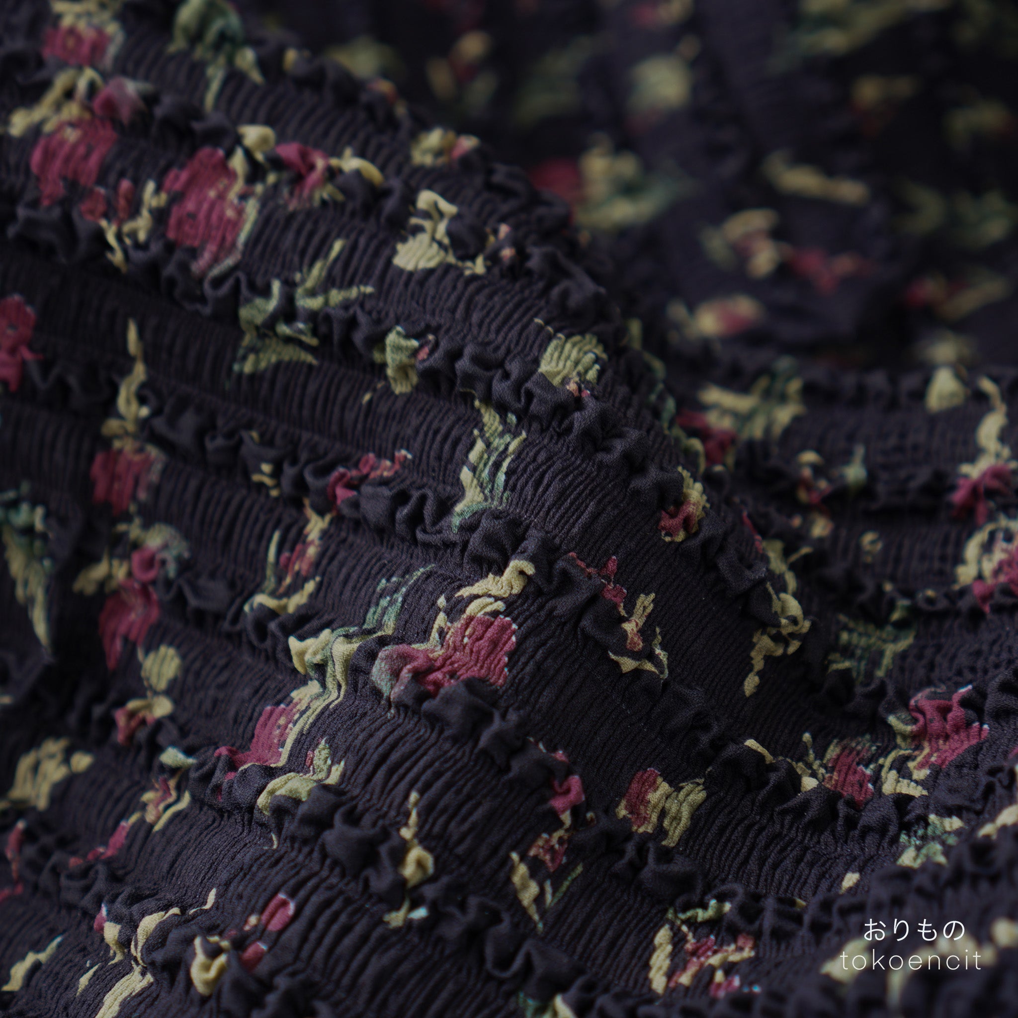Poly Crepe | Bunga Water Effect Popcorn Pleat