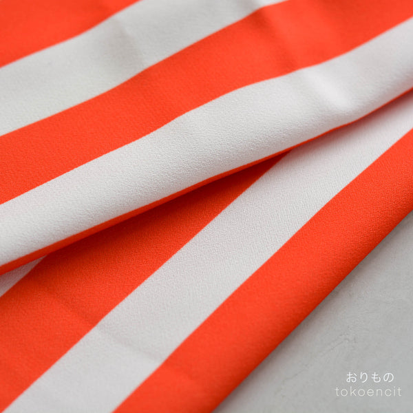 Back Sateen Crepe | Stripe Merah Putih