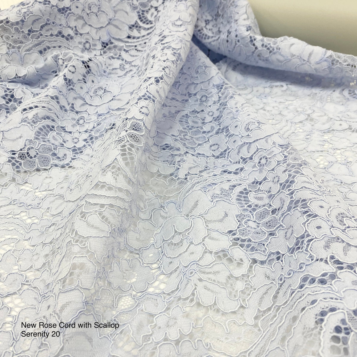 Brocade New Rose Cord (with scallop) | Solid