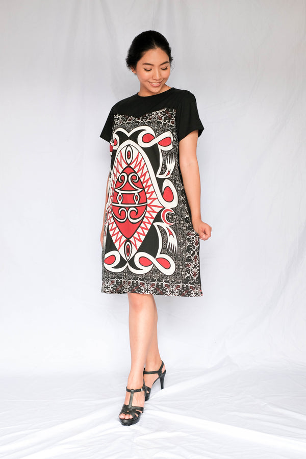Heartshape Dress | Batik Asmat Besar