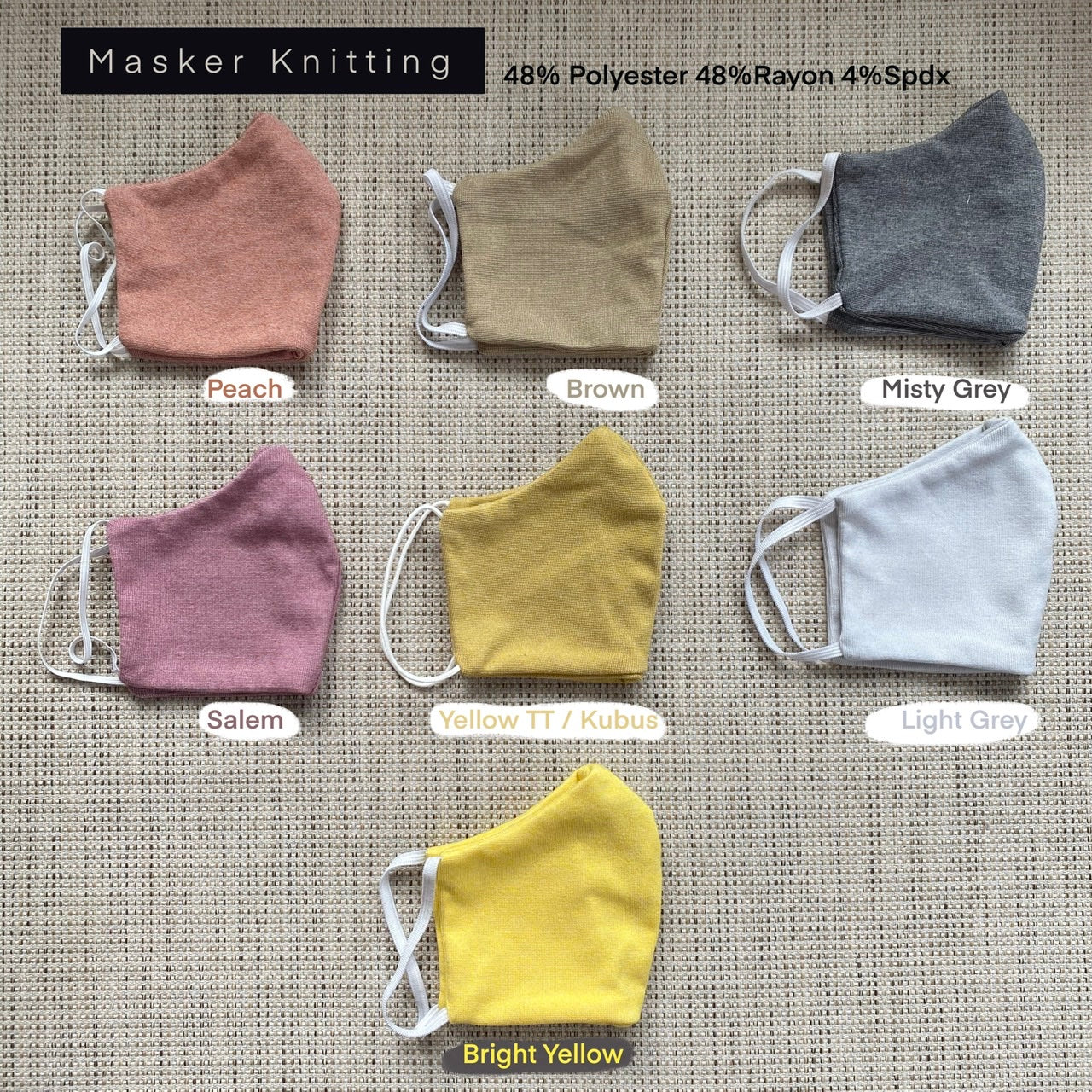 Masker PONTE | 48% Polyester 48% Rayon 4%Spdx