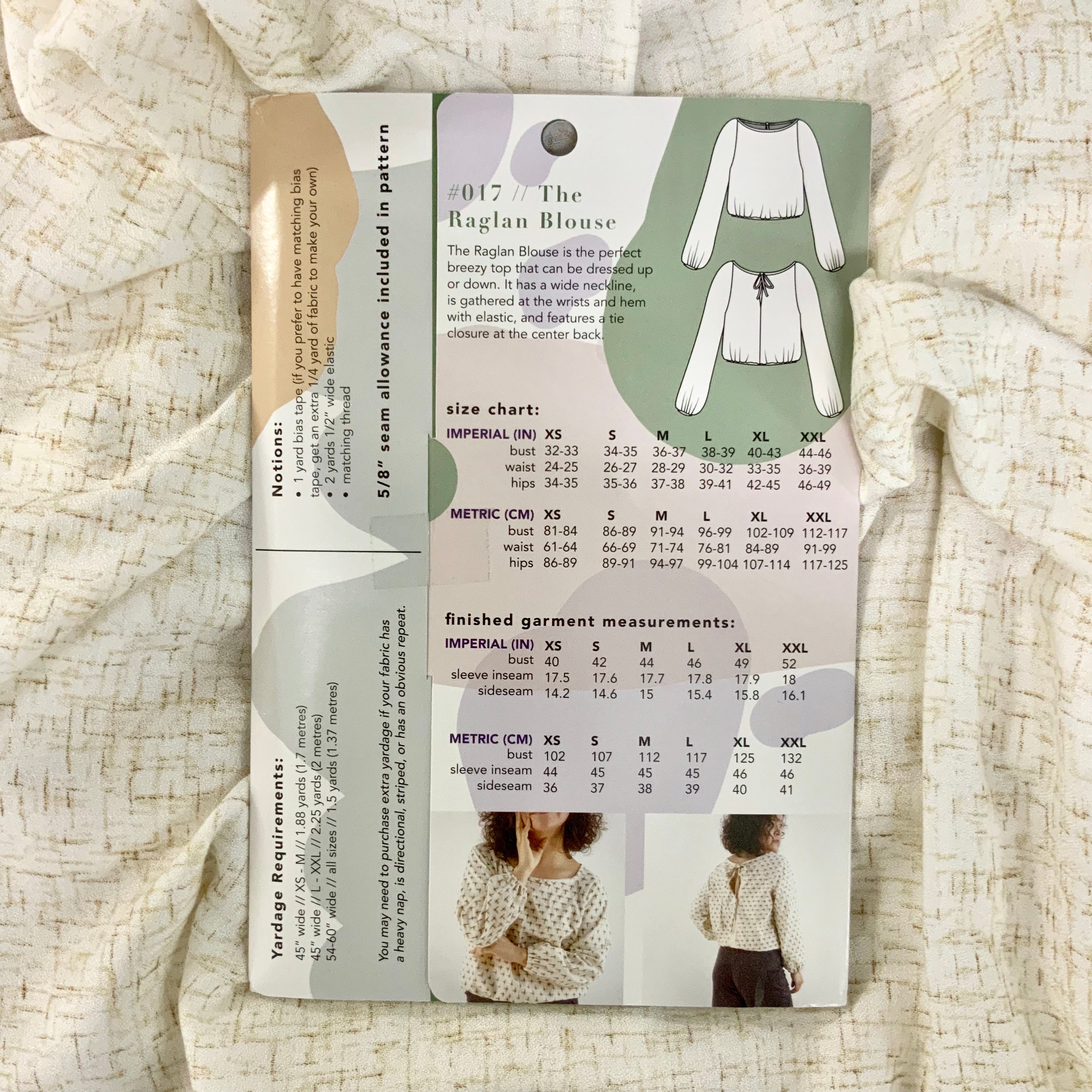 Paper Pattern : Raglan Blouse | Friday Pattern Co