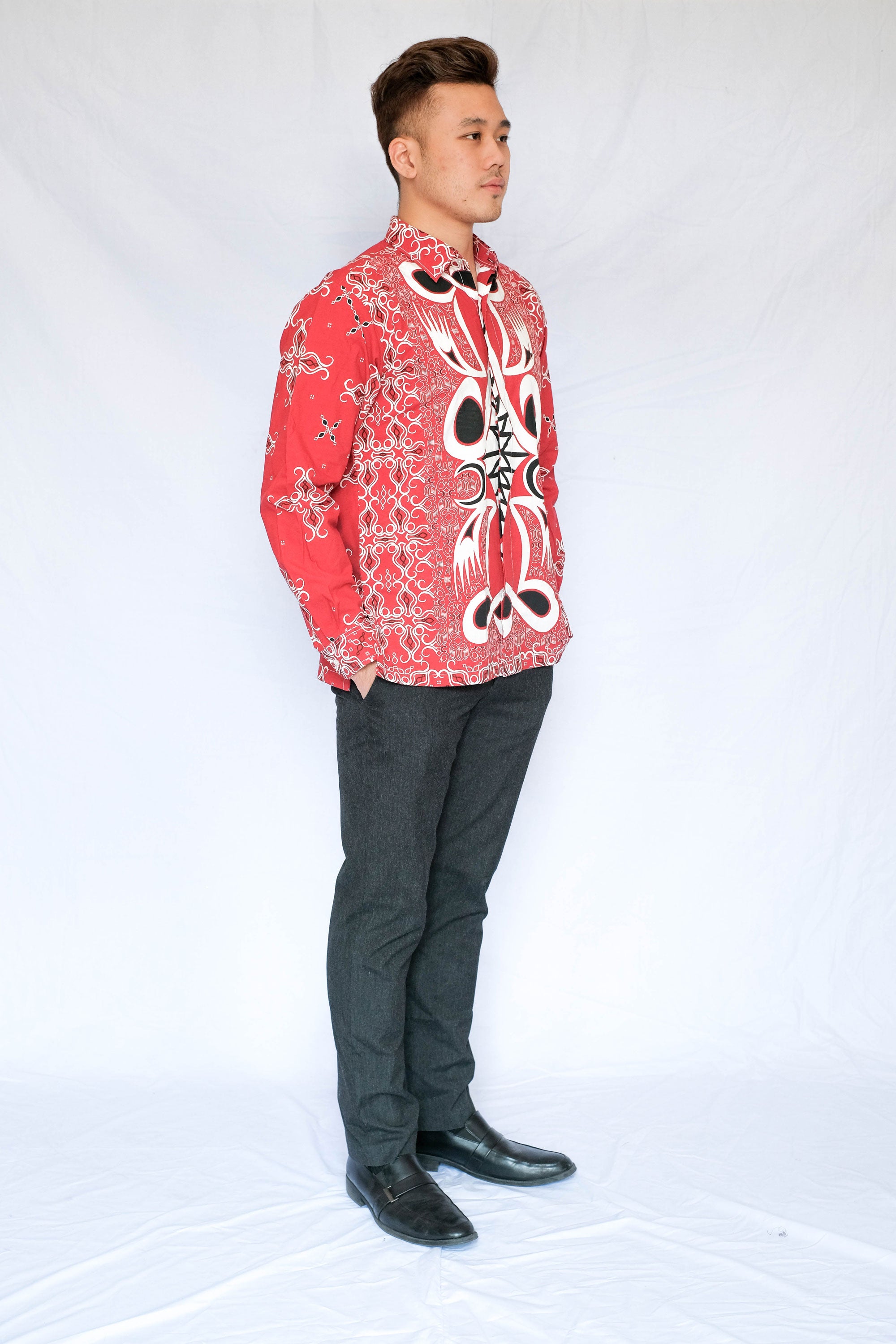 Kemeja Panjang Laki Slimfit | Batik Asmat Besar