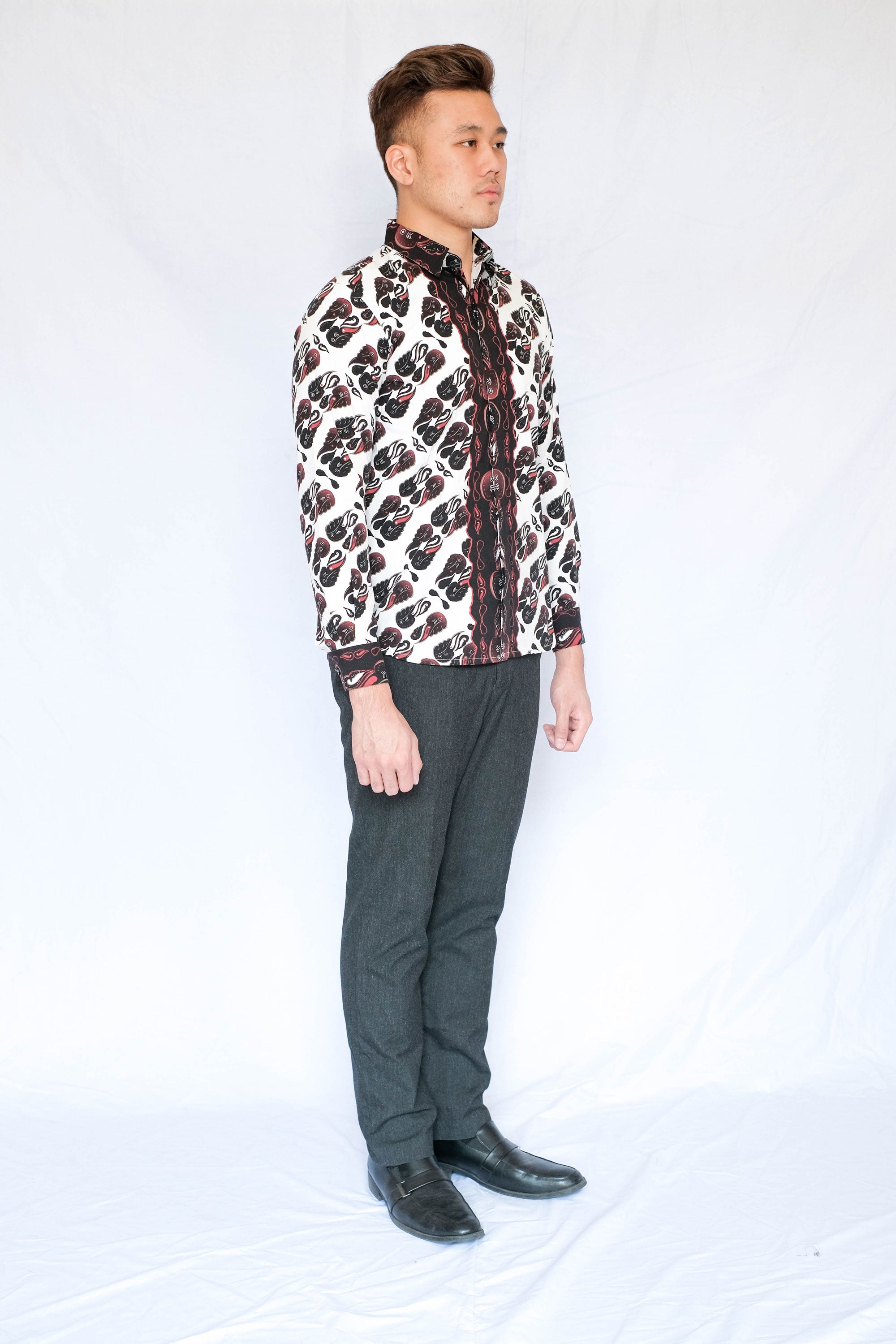 Kemeja Panjang Laki Slimfit | Batik Asmat Parang