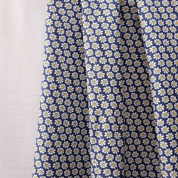 Vico Sateen Spandex | Bunga Daisy
